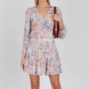 Velvet by Graham and Spencer Pastel Patterned dress size S
